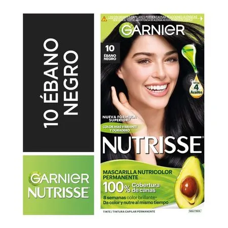 TINTE GARNIER NUTRISSE 10 NEGRO KIT COMPLETO