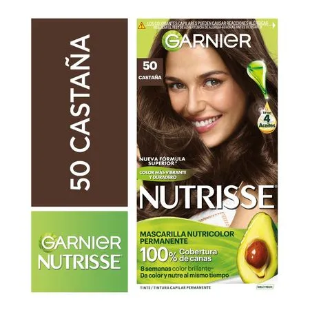TINTE GARNIER NUTRISSE 50 CASTAÑA KIT COMPLETO