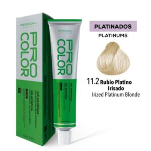 TINTE PRO COLOR SIN AMONIACO 11.2 RUBIO PLATINO IRISADO 70 GR