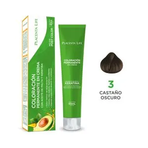 TINTE PLACENTA LIFE 3 CASTAÑO OSCURO 60 ML