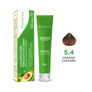 TINTE PLACENTA LIFE 5.4 HABANO CASTAÑO 60 ML