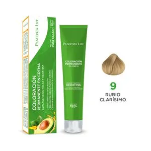 TINTE PLACENTA LIFE 9 RUBIO CLARISIMO 60 ML
