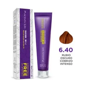 TINTE PLACENTA LIFE SIN AMONIACO 6.40 RUBIO OSCURO COBRIZO INTENSO 60 ML