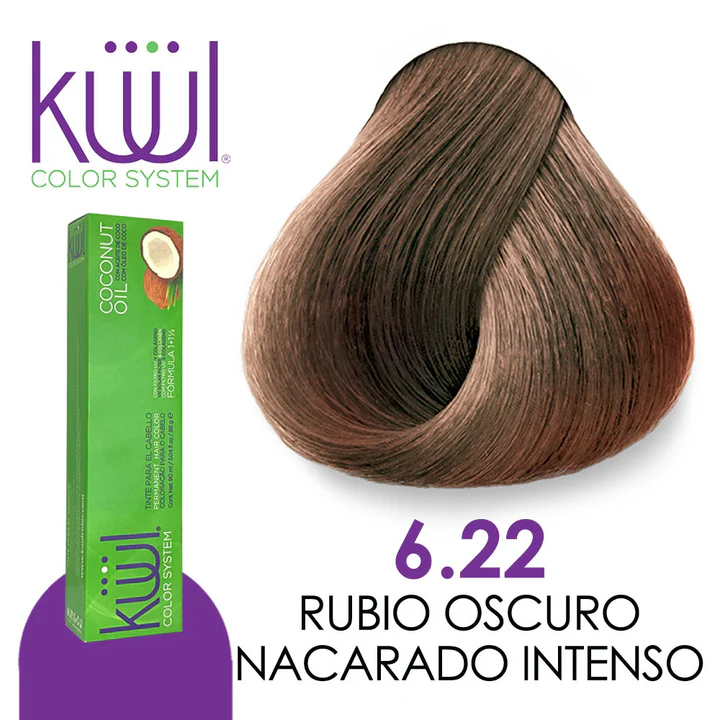 TINTE KUUL 6.22 RUBIO OSCURO NACARADO INTENSO 90 ML