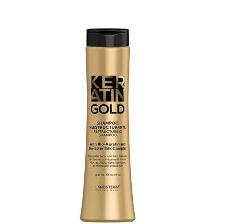 KERATIN GOLD SHAMPOO 300ML REESTRUCTURANTE LANOSTERIN