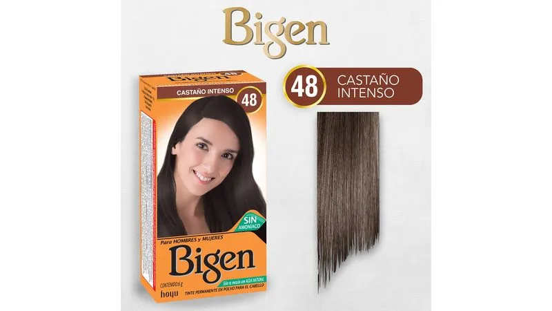 TINTE BIGEN SIN AMONIACO 48 CASTAÑO INTENSO 6 GR
