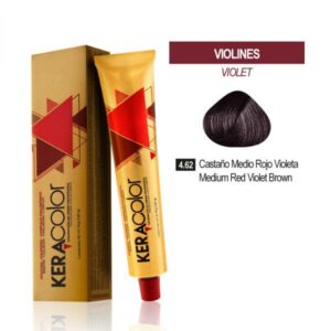 TINTE KERACOLOR 4.62 CASTAÑO MEDIO ROJO VIOLETA 70 GR