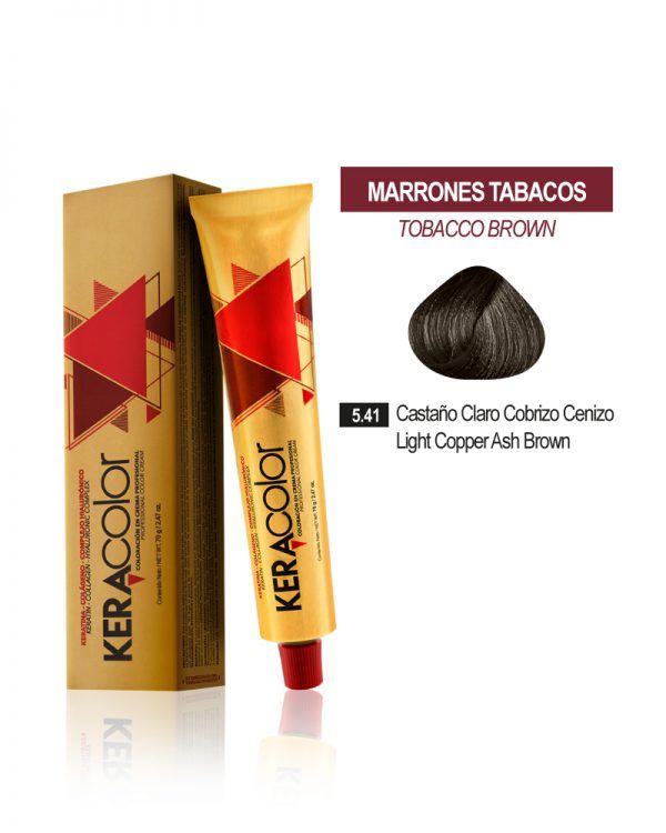 TINTE KERACOLOR 5.41 CASTAÑO CLARO COBRIZO 70 GR