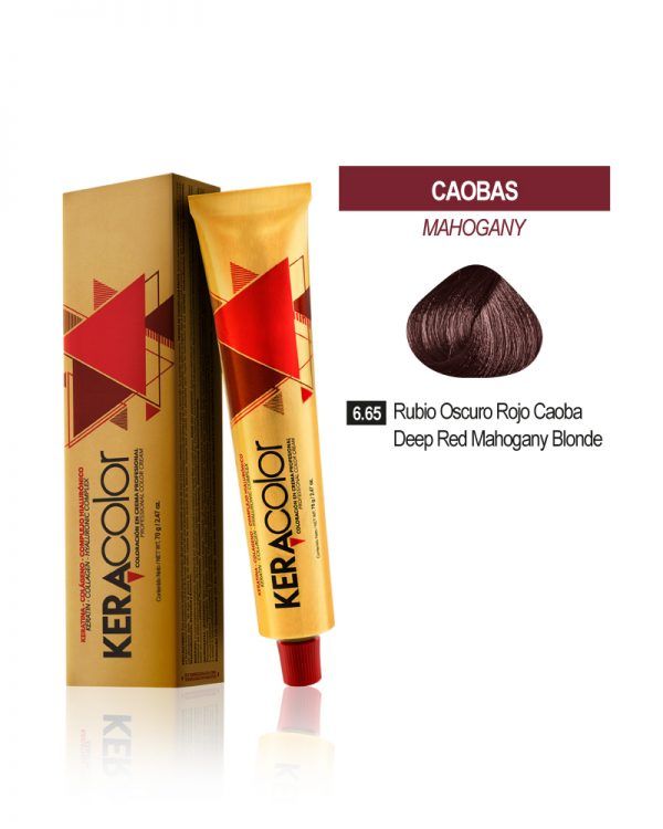 TINTE KERACOLOR 6.65 RUBIO OSCURO ROJO CAOBA 70 GR