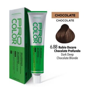 TINTE PRO COLOR SIN AMONIACO 6.88 RUBIO OSCURO CHOCOLATE PROFUNDO 70 GR
