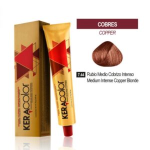 TINTE KERACOLOR 7.44 RUBIO MEDIO COBRIZO INTENSO 70 GR