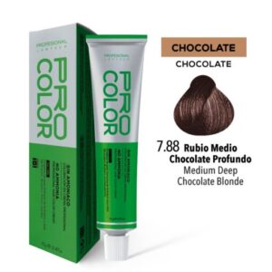 TINTE PRO COLOR SIN AMONIACO 7.88 RUBIO MEDIO CHOCOLATE PROFUNDO 70 GR