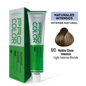 TINTE PRO COLOR SIN AMONIACO 8.0 RUBIO CLARO INTENSO 70 GR