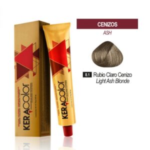 TINTE KERACOLOR 8.1 RUBIO CLARO CENIZO 70 GR