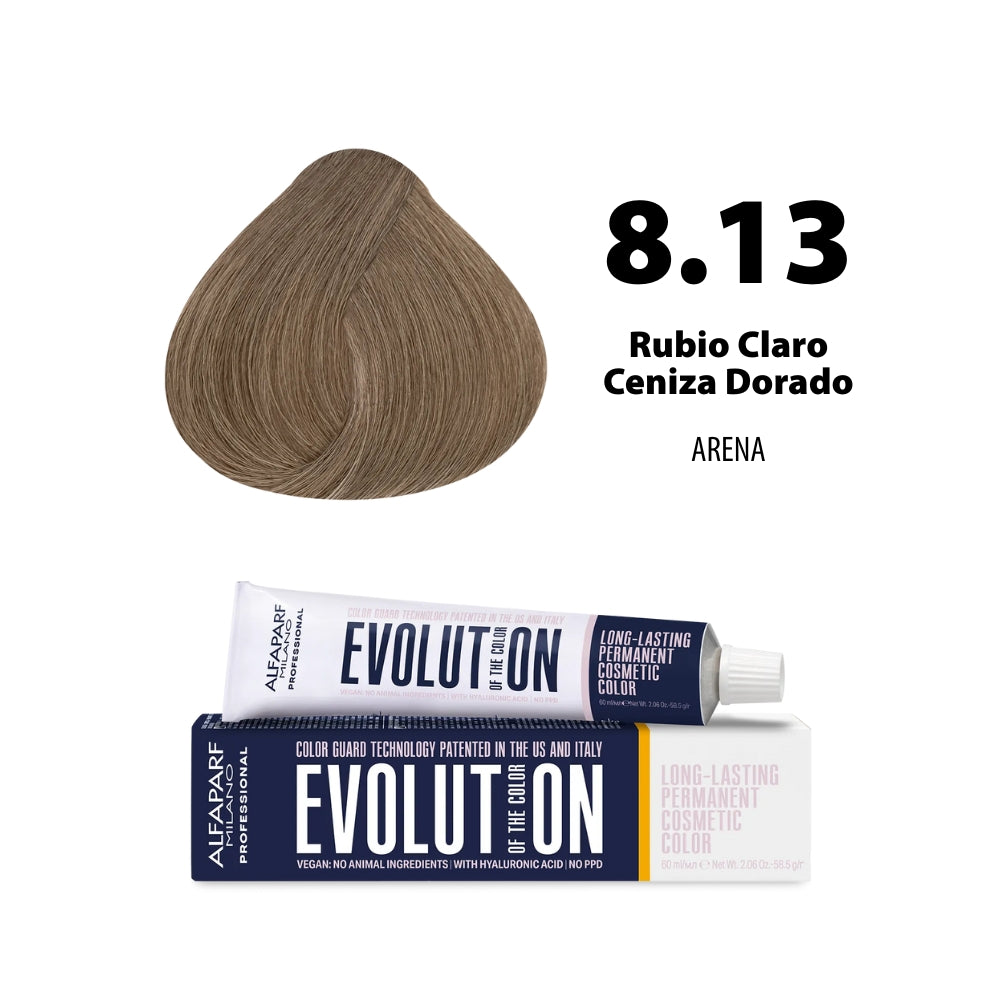 TINTE EVOLUTION 8.13 RUBIO CLARO CENIZO DORADO