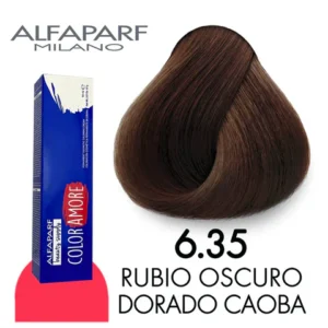 TINTE COLOR AMORE 6.35 RUBIO OSCURO DORADO CAOBA 90 GR