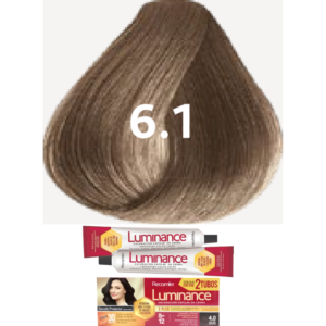 TINTE LUMINANCE 6.1 RUBIO OSCURO CENIZO DOBLE TUBO 2X60GR RECAMIER