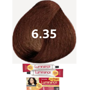 TINTE LUMINANCE 6.35 RUBIO OSCURO DORADO CAOBA DOBLE TUBO 2X60GR RECAMIER