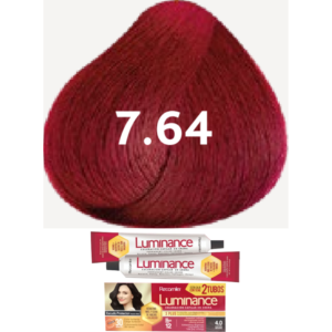 TINTE LUMINANCE 7.64 RUBIO ROJIZO COBRIZO DOBLE TUBO 2X60GR RECAMIER