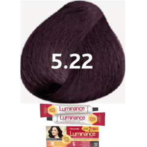 TINTE LUMINANCE 5.22 CASTAÑO CLARO VIOLETA INTENSO DOBLE TUBO 2X60GR RECAMIER (copia)