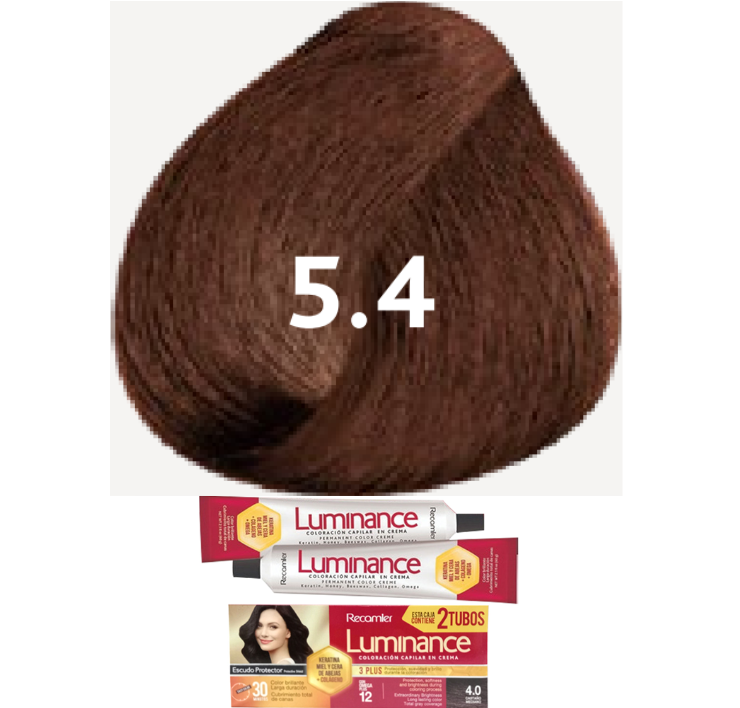 TINTE LUMINANCE 5.4 CHOCOLATE DOBLE TUBO 2X60GR RECAMIER (copia)