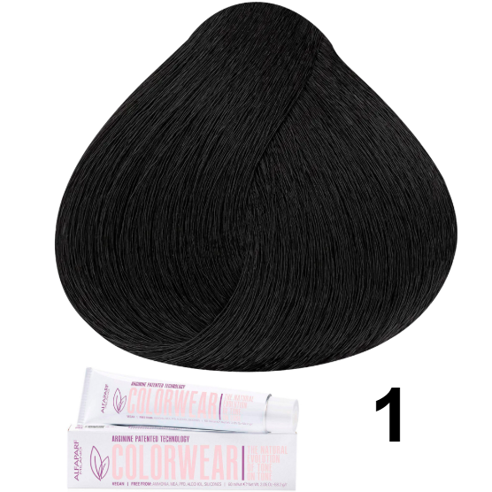 TINTE COLOR WEAR 1 NEGRO 60ML SIN AMONIACO ALFAPARF