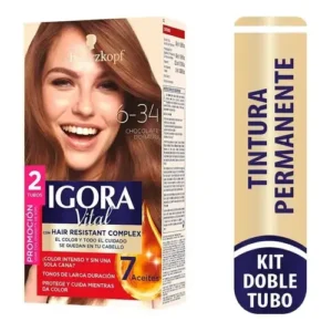 TINTE IGORA VITAL 6.34 CHOCOLATE 2 TUBOS