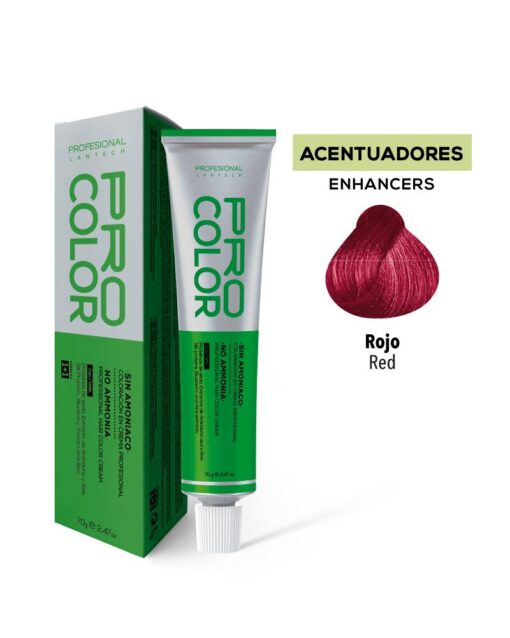 TINTE PRO COLOR SIN AMONIACO ROJO ACENTUADOR 70 GR