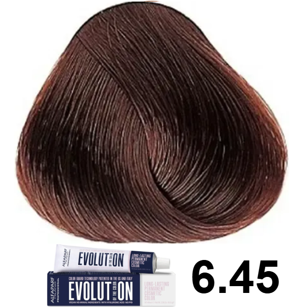 TINTE EVOLUTION 6.45 RUBIO OSCURO COBRE CAOBA 60ML ALFAPARF