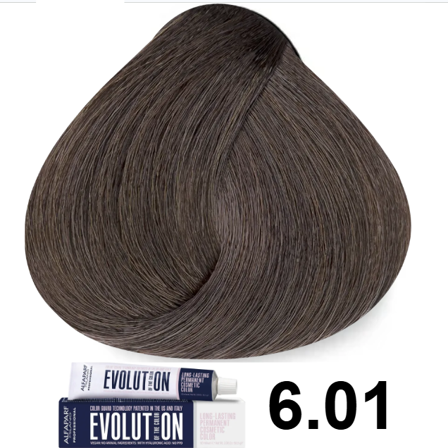 TINTE EVOLUTION  6.01 RUBIO OSCURO NACRE 60ML ALFAPARF