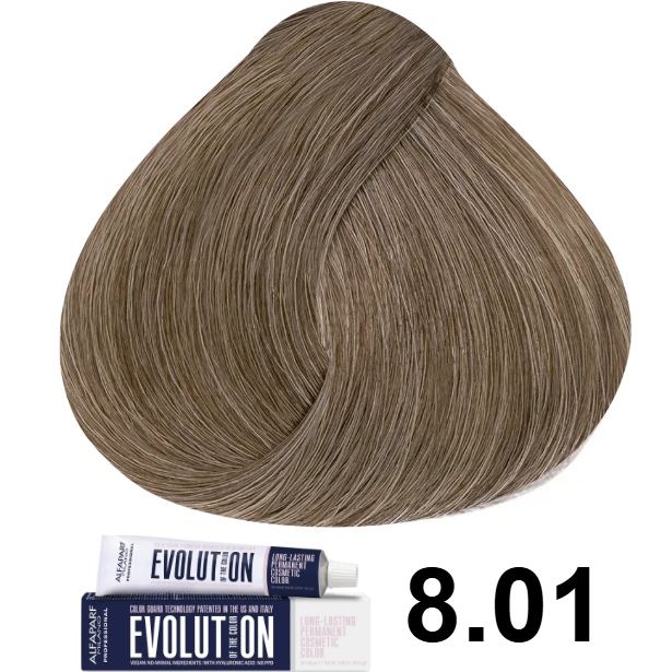TINTE EVOLUTION  8.01 RUBIO CLARO NACRE 60ML ALFAPARF