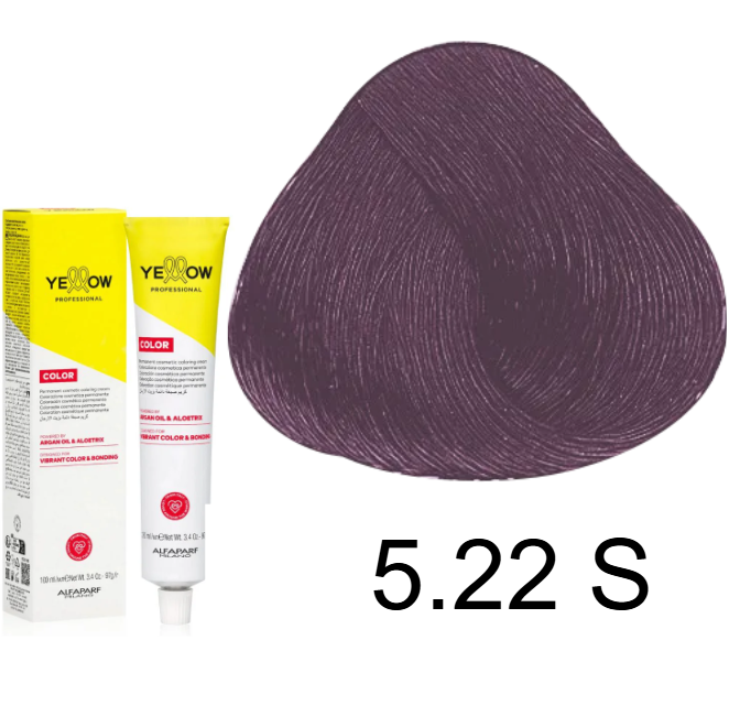 TINTE YELLOW 5.22 S CASTAÑO CLARO IRISADO ULTRA INTENSO 100 ML ALFAPARF