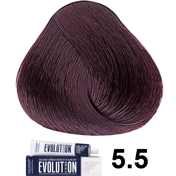 TINTE EVOLUTION 5.5 CASTAÑO CLARO CAOBA 60ML ALFAPARF