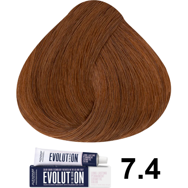TINTE EVOLUTION 7.4 RUBIO MEDIO COBRE 60ML ALFAPARF