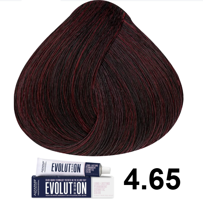 TINTE EVOLUTION 4.65 CASTAÑO MEDIO ROJO CAOBA 60ML ALFAPARF
