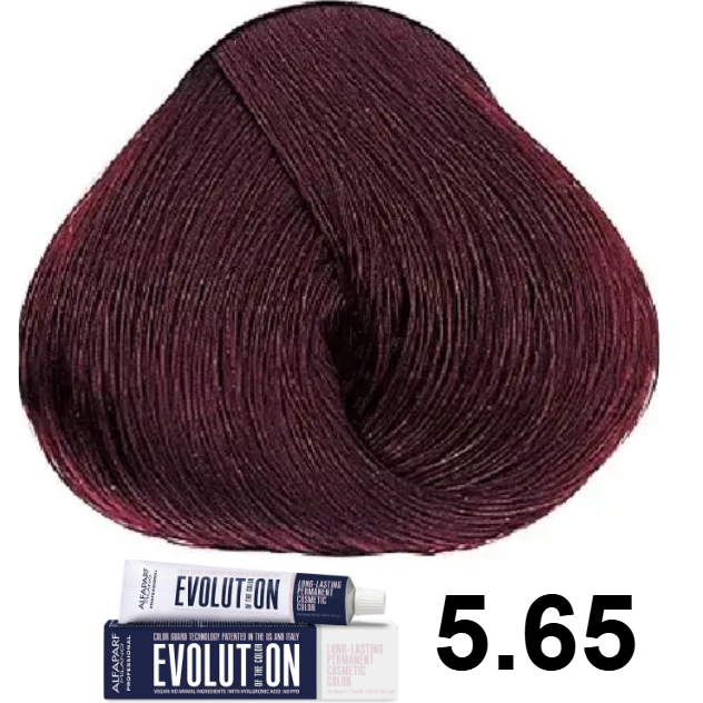 TINTE EVOLUTION 5.65 CASTAÑO CLARO ROJO CAOBA 60ML ALFAPARF