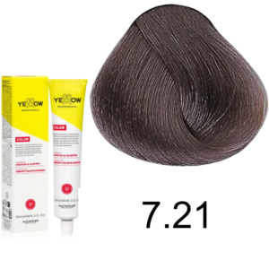 TINTE YELLOW 7.21 RUBIO MEDIO IRIZADO CENIZO 100 ML ALFAPARF