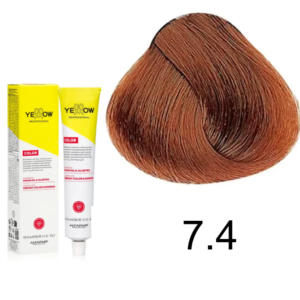 TINTE YELLOW 7.4 RUBIO MEDIO COBRE100 ML ALFAPARF