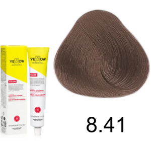 TINTE YELLOW 8.41 RUBIO CLARO COBRE CENIZO 100 ML ALFAPARF