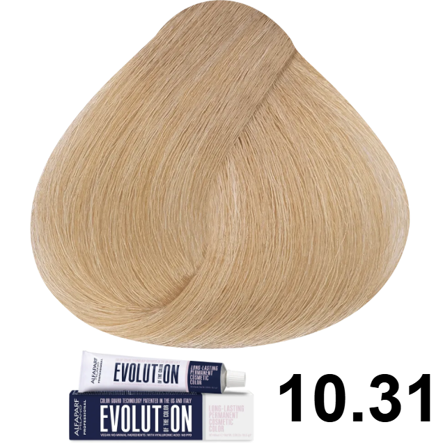 TINTE EVOLUTION 10.31 RUBIO EXTRA CLARO DORADO CENIZO 60ML ALFAPARF