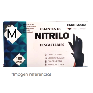 CAJA DE GUANTES NITRILO NEGRO TALLA M