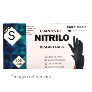 CAJA DE GUANTES NITRILO NEGRO TALLA S