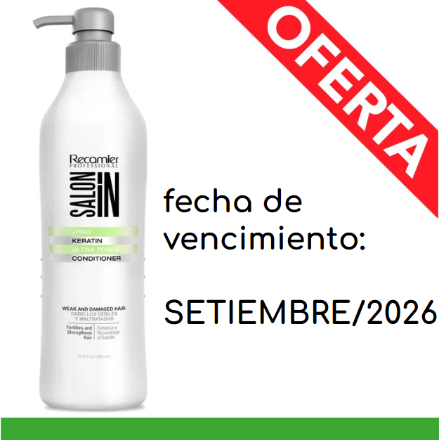OFERTA ULTRA FORCE ACONDICIONADOR 1 LITRO SALON IN RECAMIER