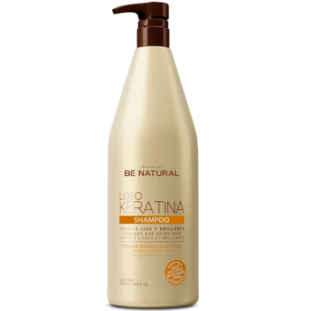 LISSO KERATINA SHAMPOO 1000 ML BE NATURAL PLACENTA LIFE