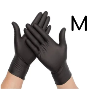 PAR DE GUANTES NITRILO NEGRO TALLA M