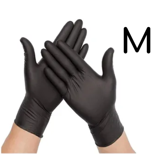 PAR DE GUANTES NITRILO NEGRO TALLA M