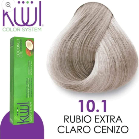 TINTE KUUL 10.1 RUBIO EXTRA CLARO CENIZO 60 ML