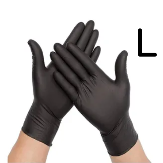 PAR DE GUANTES NITRILO NEGRO TALLA L