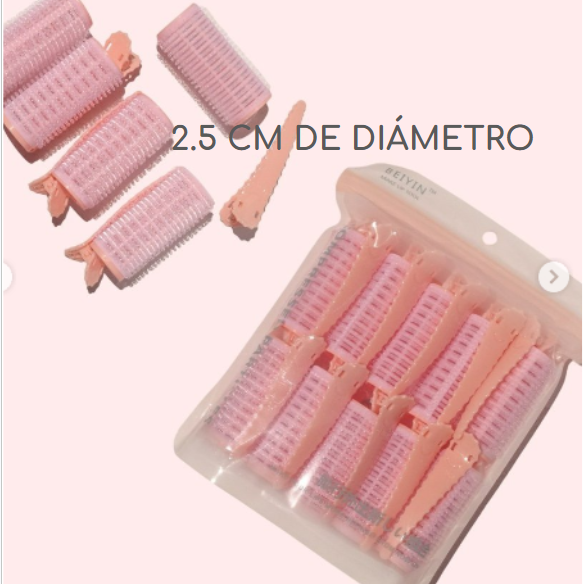 RULERO CON PINZA 2.5CM DIAMETRO 10 UNID