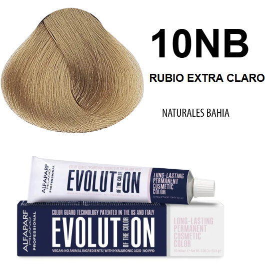 TINTE EVOLUTION 10NB RUBIO EXTRA CLARO BAHIA 60ML ALFAPARF